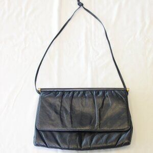 Vintage Mardane USA Navy Blue Leather Purse Handbag